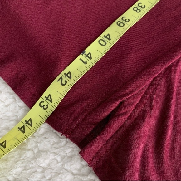 Lulus Everything To Me Event Dress NEW Womens Small Burgundy Ruched Slit Midi - Picture 10 of 14